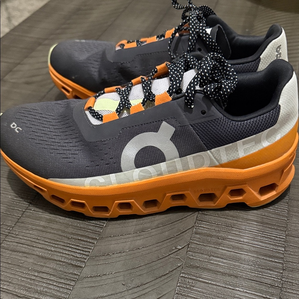 On Clouds Cloudtec Men’s Running Shoes Gray Orange M7